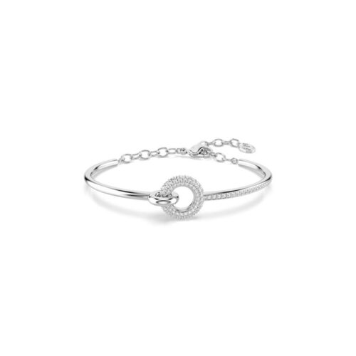Bracciale Swarovski Dextera rigido rodiato con cristalli pavé