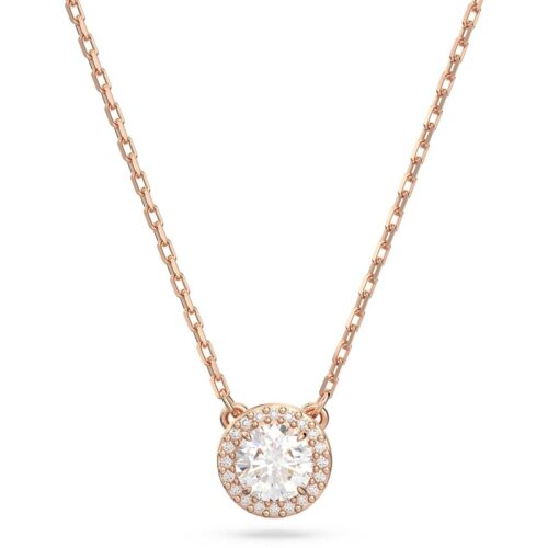 Collana Swarovski Constella punto luce placcata oro rosa