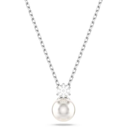 Collana Swarovski Perla Bianca Cristallo Elegante Donna