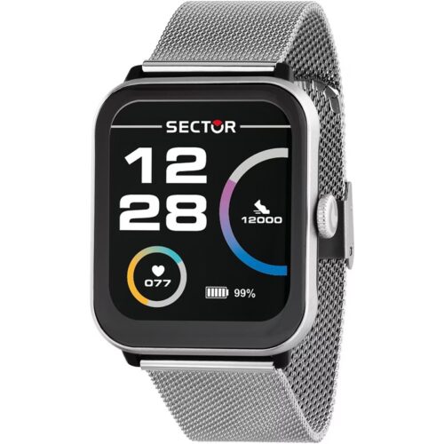 Smartwatch uomo Sector S-08 acciaio maglia milano IP67
