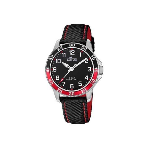 Orologio Uomo Lotus 18787/3 Acciaio Nero Rosso Sport