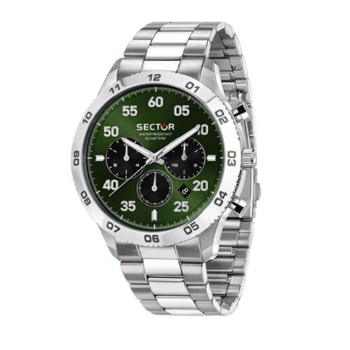 Orologio uomo Sector cronografo acciaio quadrante verde WR50M
