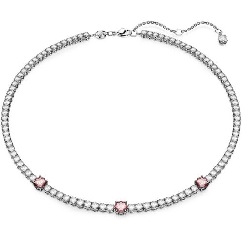 Collana Swarovski Matrix Tennis con cristalli e dettagli rosa