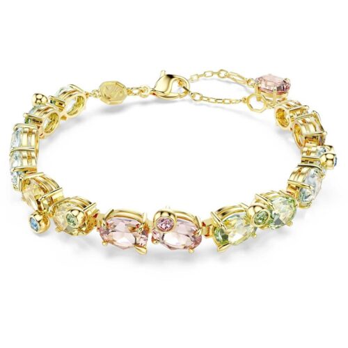 Bracciale Swarovski dorato con cristalli multicolor
