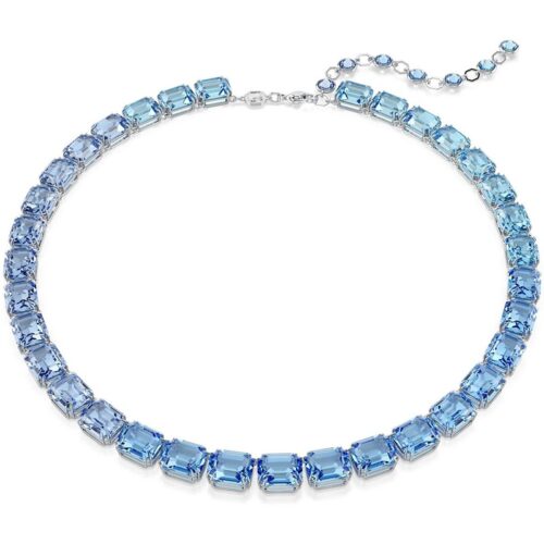 Collana Swarovski Blu Cristalli Taglio Ottagonale Elegante