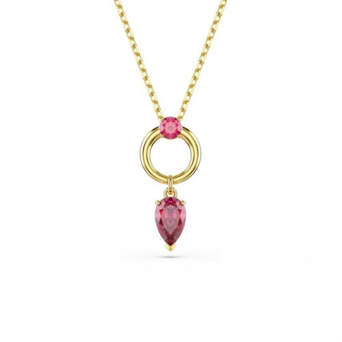 Collana Swarovski Matrix Rosa Cristalli Placcata Oro