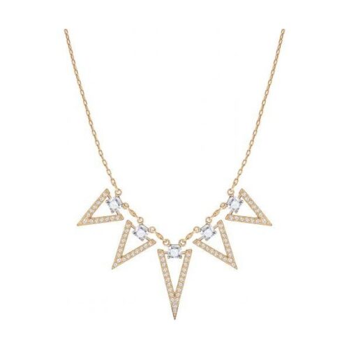 Collana Swarovski Sparkling Dance rodiata con cristallo bianco