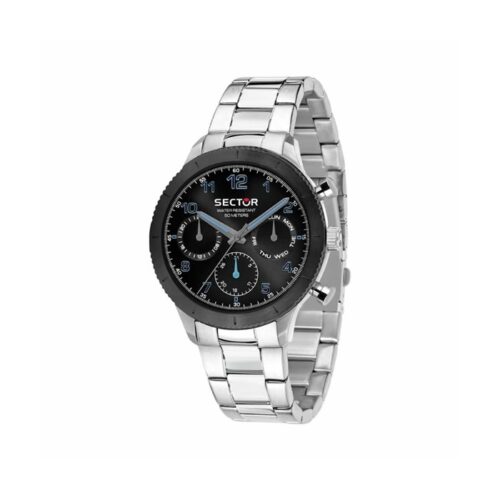 Orologio uomo Sector multifunzione acciaio quadrante nero