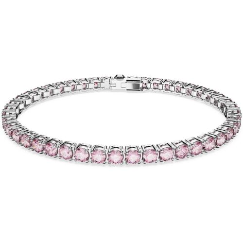 Bracciale Swarovski tennis cristalli rosa elegante donna