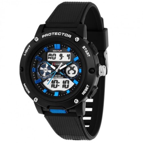 Orologio uomo Sector EX-44 analogico digitale nero blu 50m