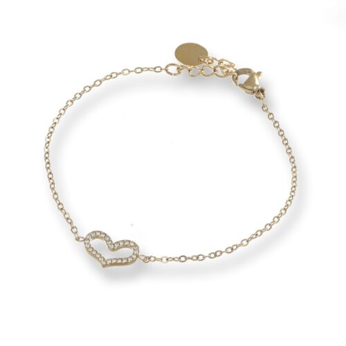 Bracciale Cuore Revolution Gioielli Essenza Acciaio Dorato