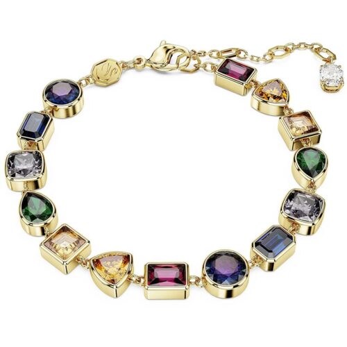 Bracciale Swarovski gold cristalli multicolor elegante donna