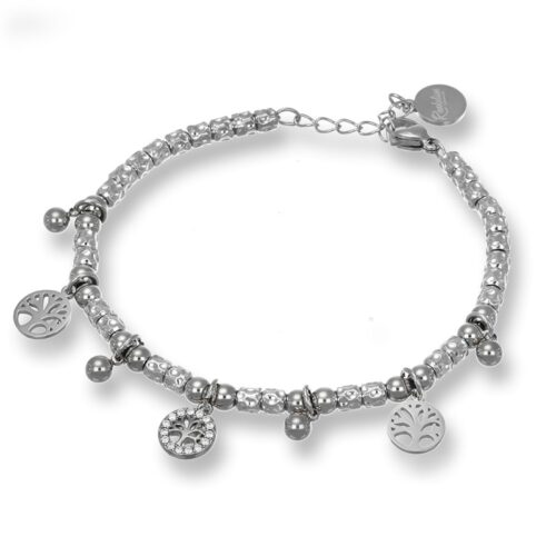 Bracciale Charms Albero della Vita Acciaio Revolution Gioielli Essenza