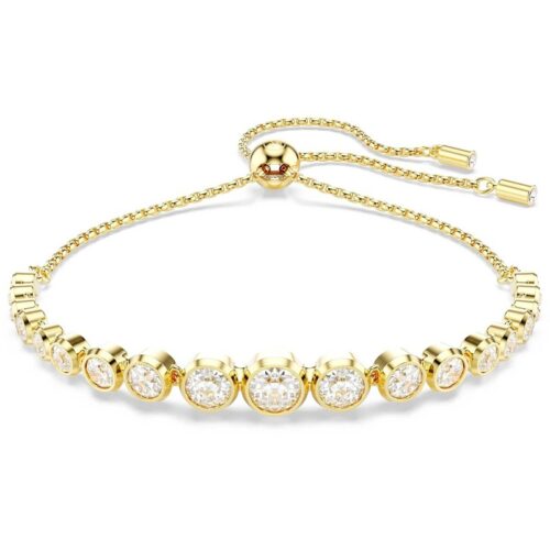 Bracciale Swarovski dorato con cristalli e chiusura regolabile