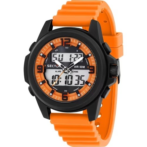 Orologio uomo Sector EX-48 analogico digitale arancione 50m