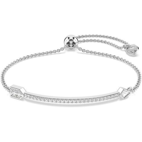 Bracciale Swarovski freccia rodiato con cristalli bianchi regolabile