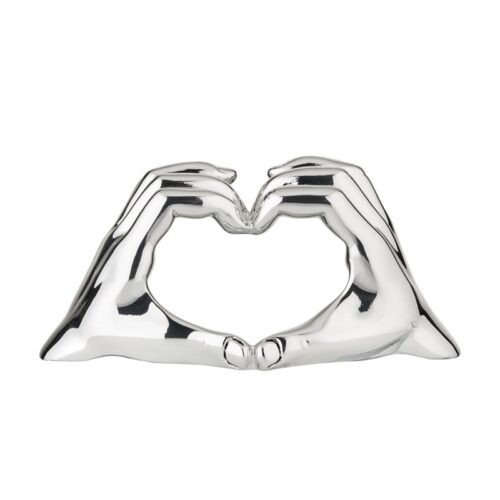 Scultura Mani Cuore Acca Argento 925 AR 11 ARG