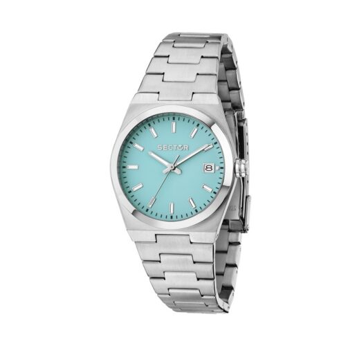 Orologio donna Sector acciaio quadrante azzurro datario