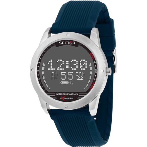 Orologio digitale uomo Sector blu acciaio silicone sport