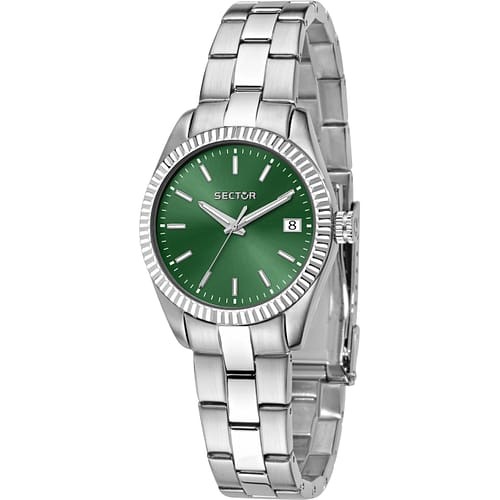 Orologio donna Sector acciaio quadrante verde datario
