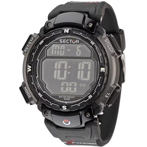 Orologio digitale uomo Sector nero silicone 100m sport