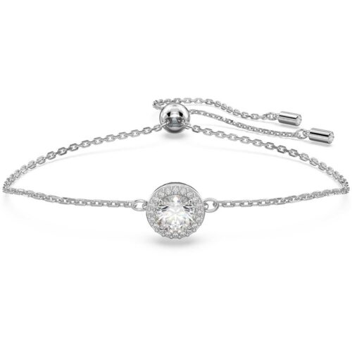 Bracciale Swarovski regolabile cristallo centrale halo donna