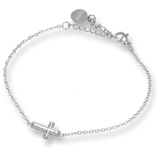 Bracciale Croce Madreperla Acciaio Revolution Gioielli Essenza