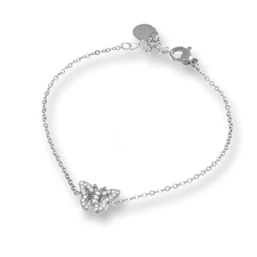 Bracciale Farfalla Revolution Gioielli Essenza Acciaio Cristalli