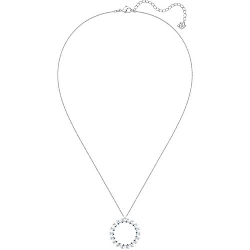 Collana Swarovski Constella Cristalli Bianchi Taglio Round Placcata Rodio