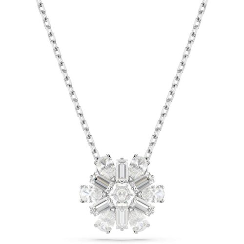Collana Swarovski Fiore Bianca Cristalli Elegante Donna