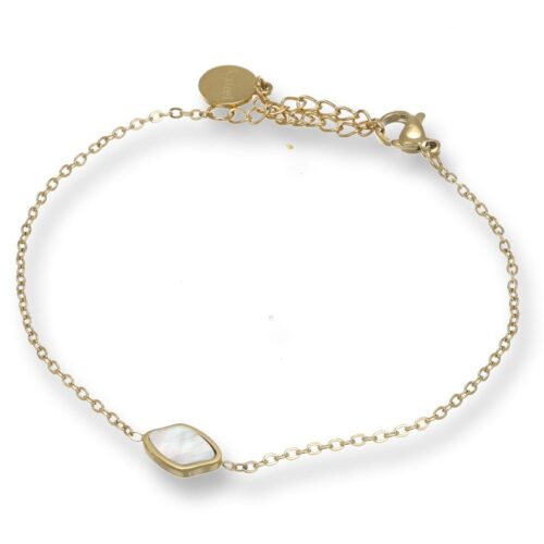 Bracciale Madreperla Revolution Gioielli Essenza Acciaio Dorato