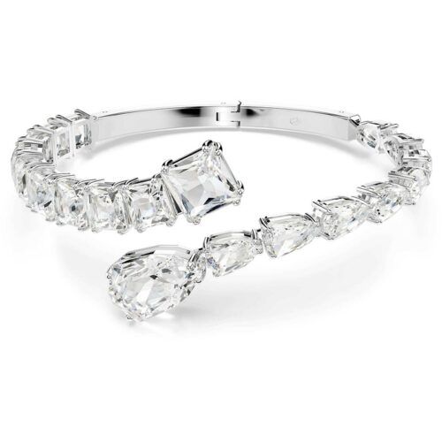 Bracciale Swarovski rigido argento con cristalli taglio misto