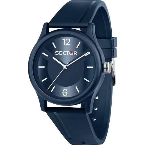 Orologio uomo Sector analogico blu silicone minimal
