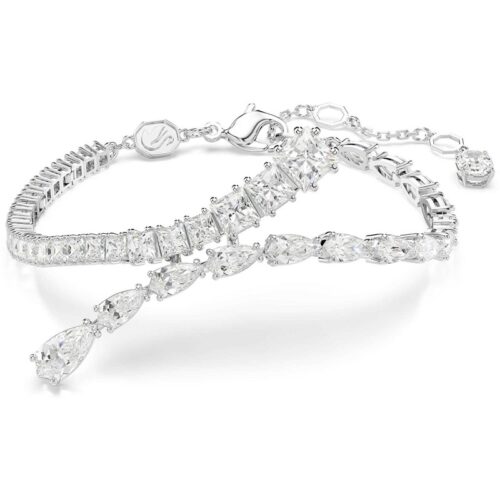Bracciale Swarovski argento con cristalli taglio misto e design elegante