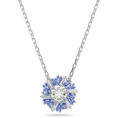 Collana Swarovski Matrix con cristalli blu e bianchi