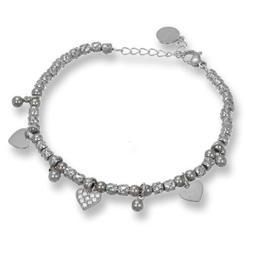 Bracciale Charms Cuore Acciaio Revolution Gioielli Essenza