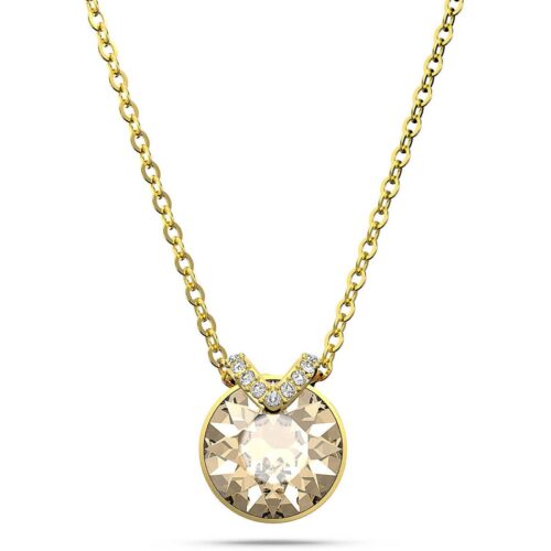 Collana Swarovski Matrix oro con cristallo tondo