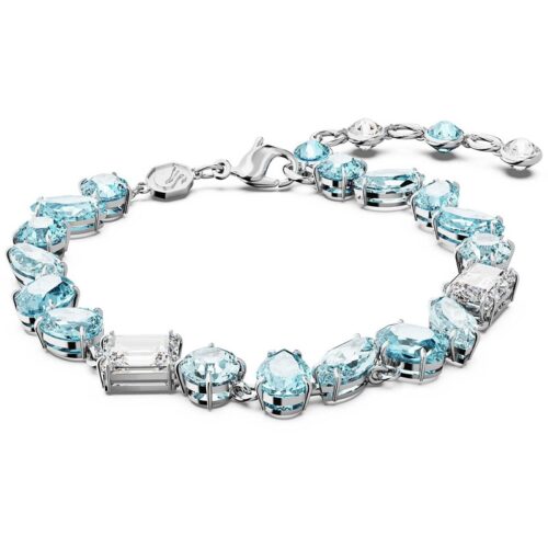 Bracciale Swarovski cristalli azzurri tagli misti elegante donna