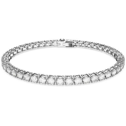 Bracciale Swarovski tennis cristalli bianchi elegante donna