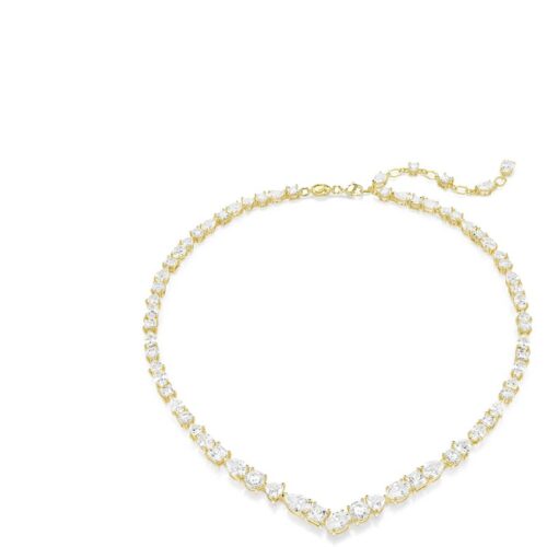 Collana Swarovski Mesmera Cristalli Bianchi Taglio Misto Placcata Oro