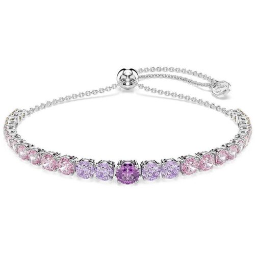 Bracciale Swarovski Ariana Grande tennis multicolore cristalli regolabile rodiato