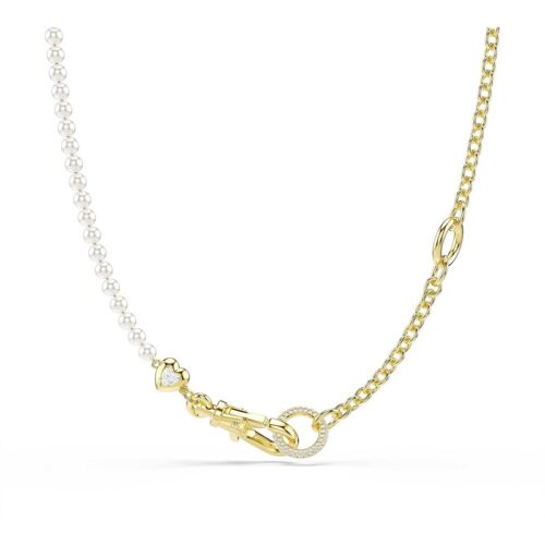 Collana Swarovski Idyllia Perle Bianche Oro Elegante