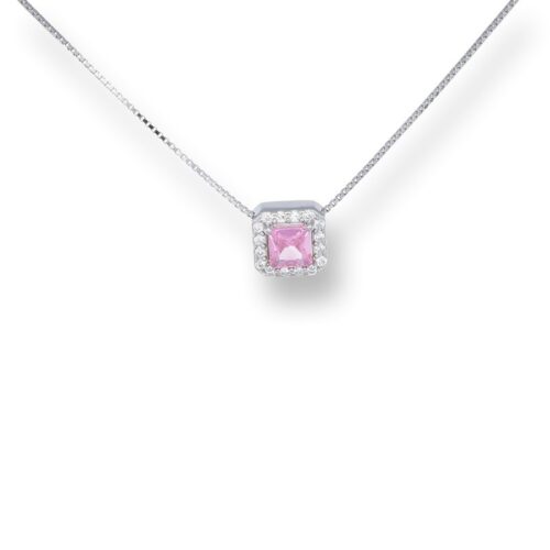 Collana TerryOro Essenza 217CL-0175 PINK Punto Luce Quadrato rosa