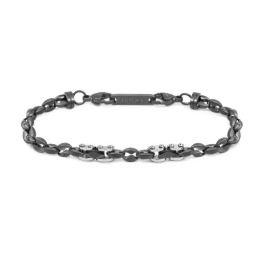 Bracciale Marlù con catena marine con elementi in ceramica acciaio titanio