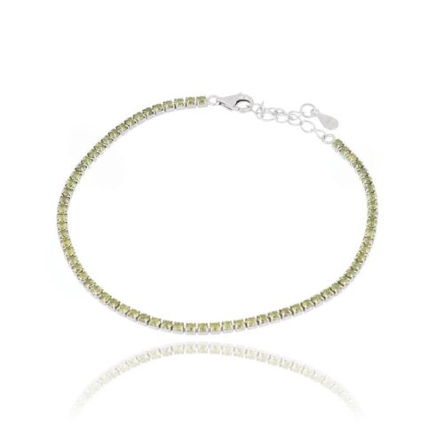 Bracciale Tennis TerryOro Luxeline 217B-0800 PERIDOT Zirconi 2 mm Peridoto