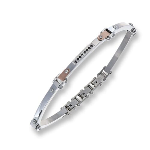 Bracciale Uomo Revolution Forge Stones Pietre Nero