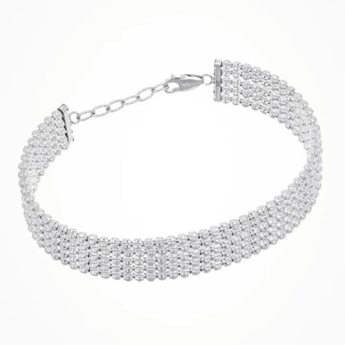 Bracciale Crystal Dream in Argento 925 Multifilo Bianco 18 cm Desmos