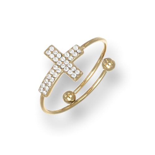 Anello Donna Revolution Gioielli Essenza Stella Dorato