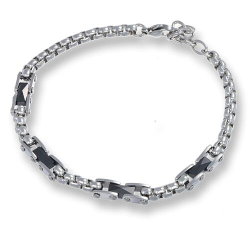 Bracciale Uomo Revolution Forge Ceramic Maglia Rollรฒ Nero