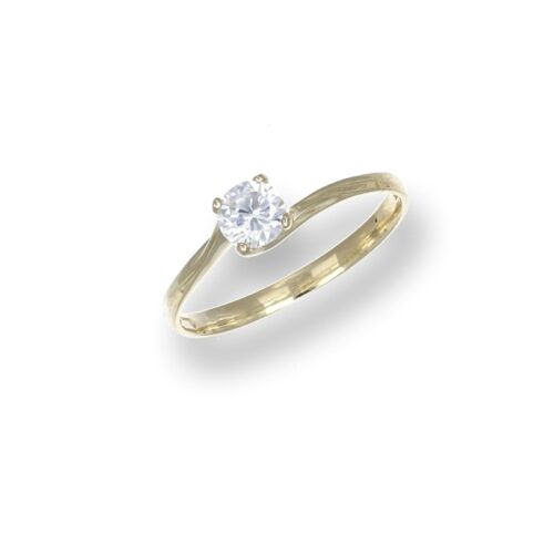 Anello Solitario TerryOro Essenza Oro 375 con Zircone Luminoso
